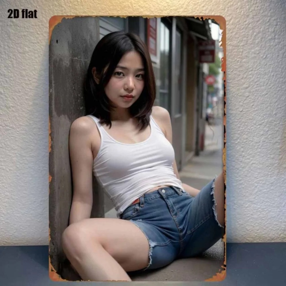 Asian Street Fashion Girls - Nuevo y Moderno Arte de Pared