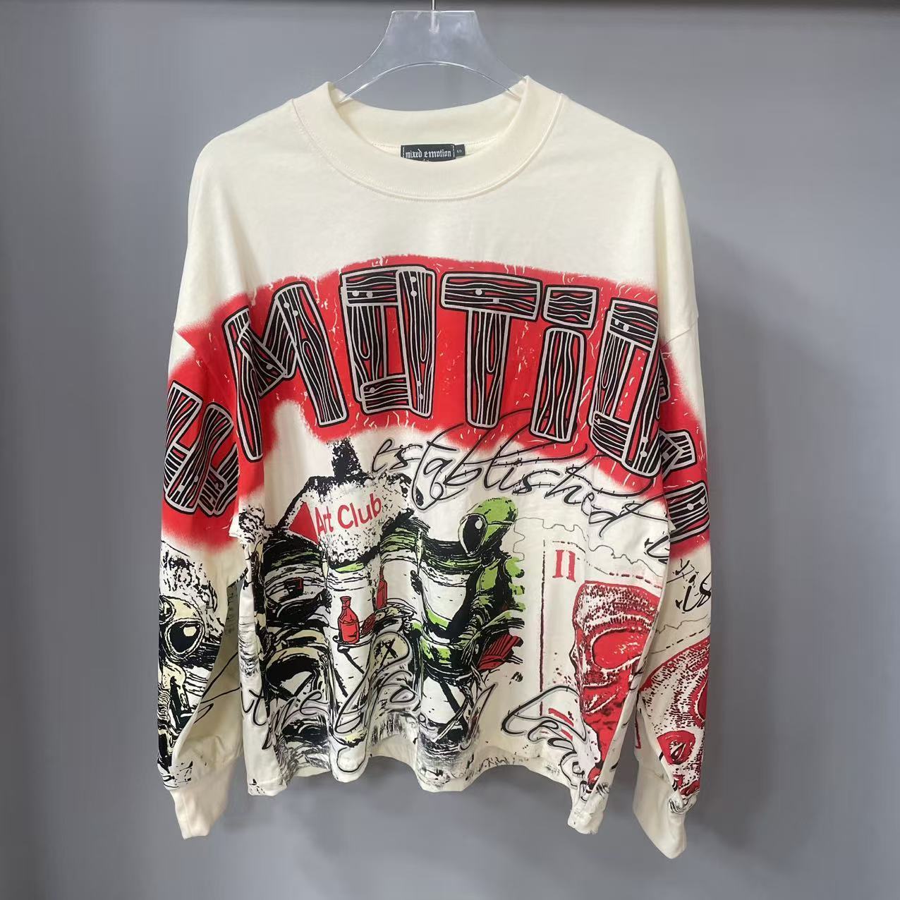 Street Fashion Trends - Camiseta de manga larga MIXED-EMOTION de