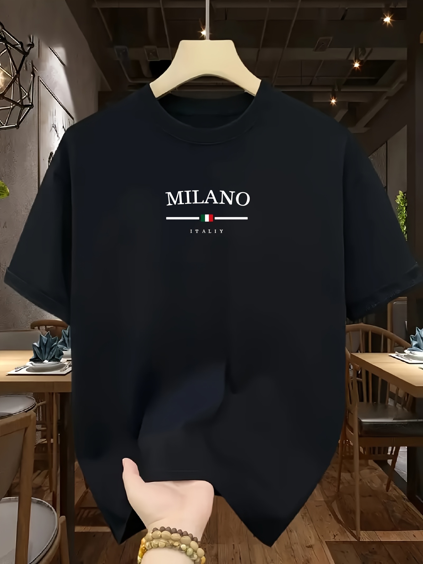 Camiseta de manga corta con cu - Street Fashion Milan reseña y precio