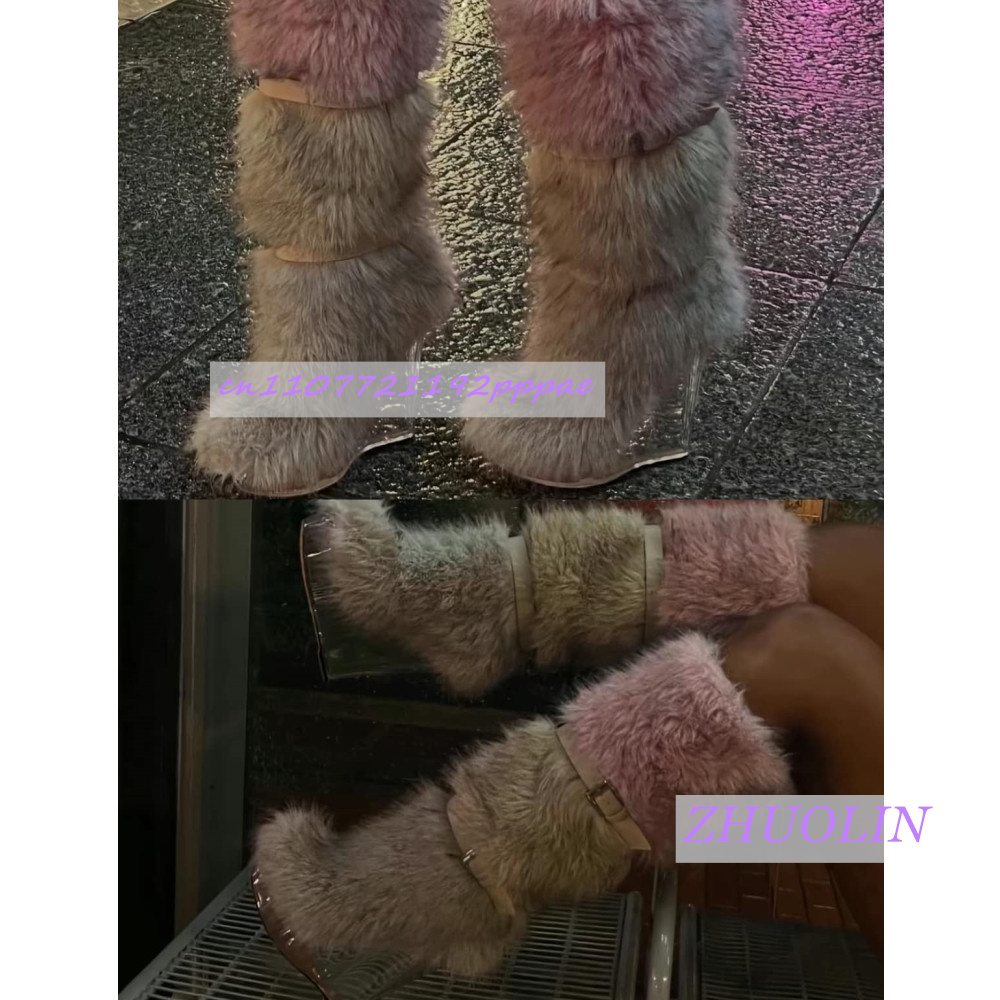 Botas de cuña transparentes pe - Street Fashion Trends reseña y precio
