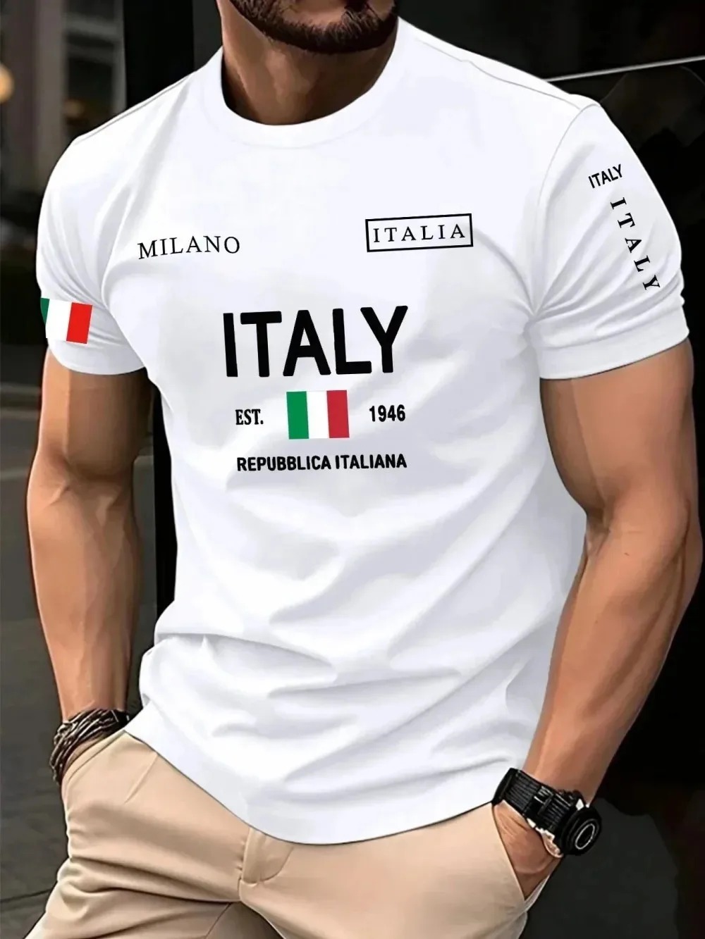 Camiseta de Hombre con Estampa - Street Fashion Milan reseña y precio