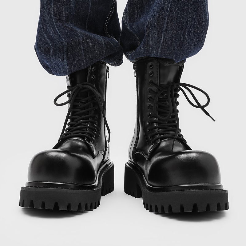 Botas de cuero de caña alta, u - Street Fashion Plus Size reseña y precio