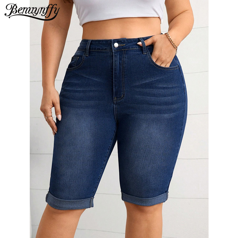 Benuynffy Jeans de mezclilla e - Street Fashion Plus Size reseña y precio