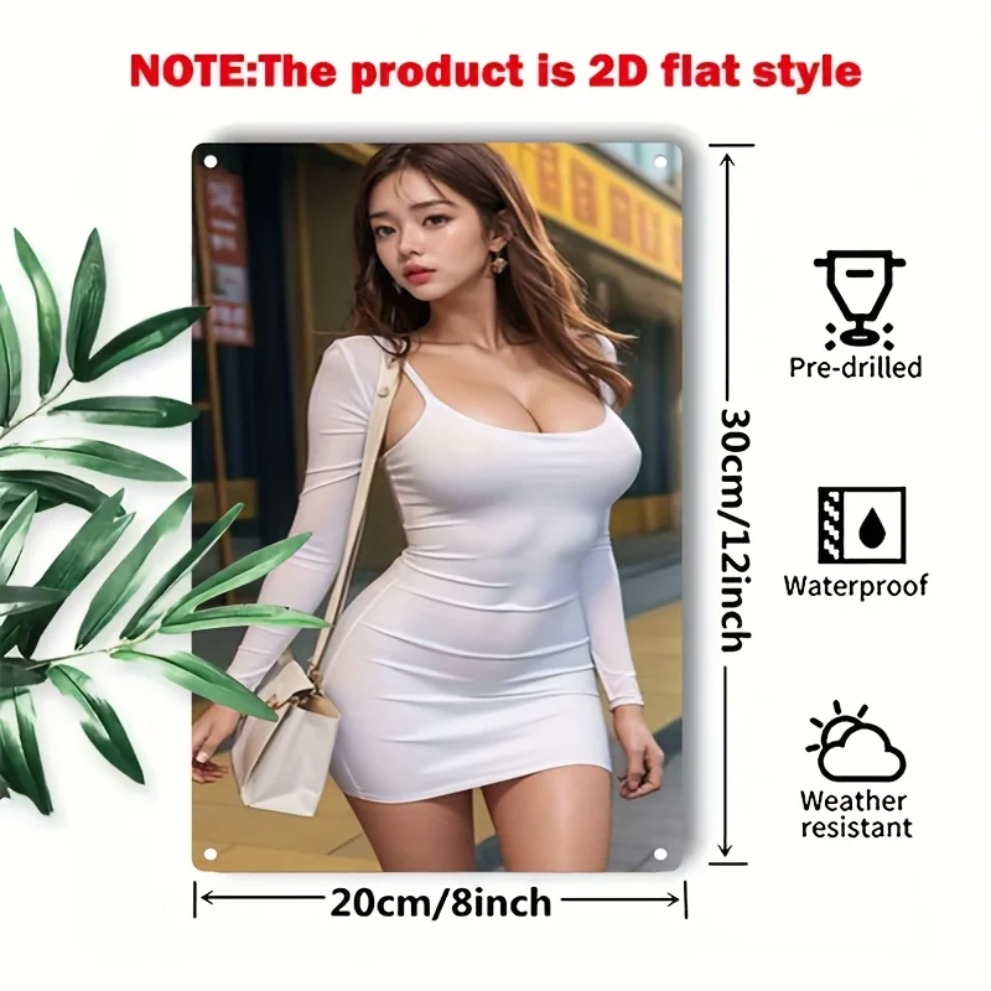 Letrero Metálico Decorativo HD - Asian Street Fashion Girls reseña y precio