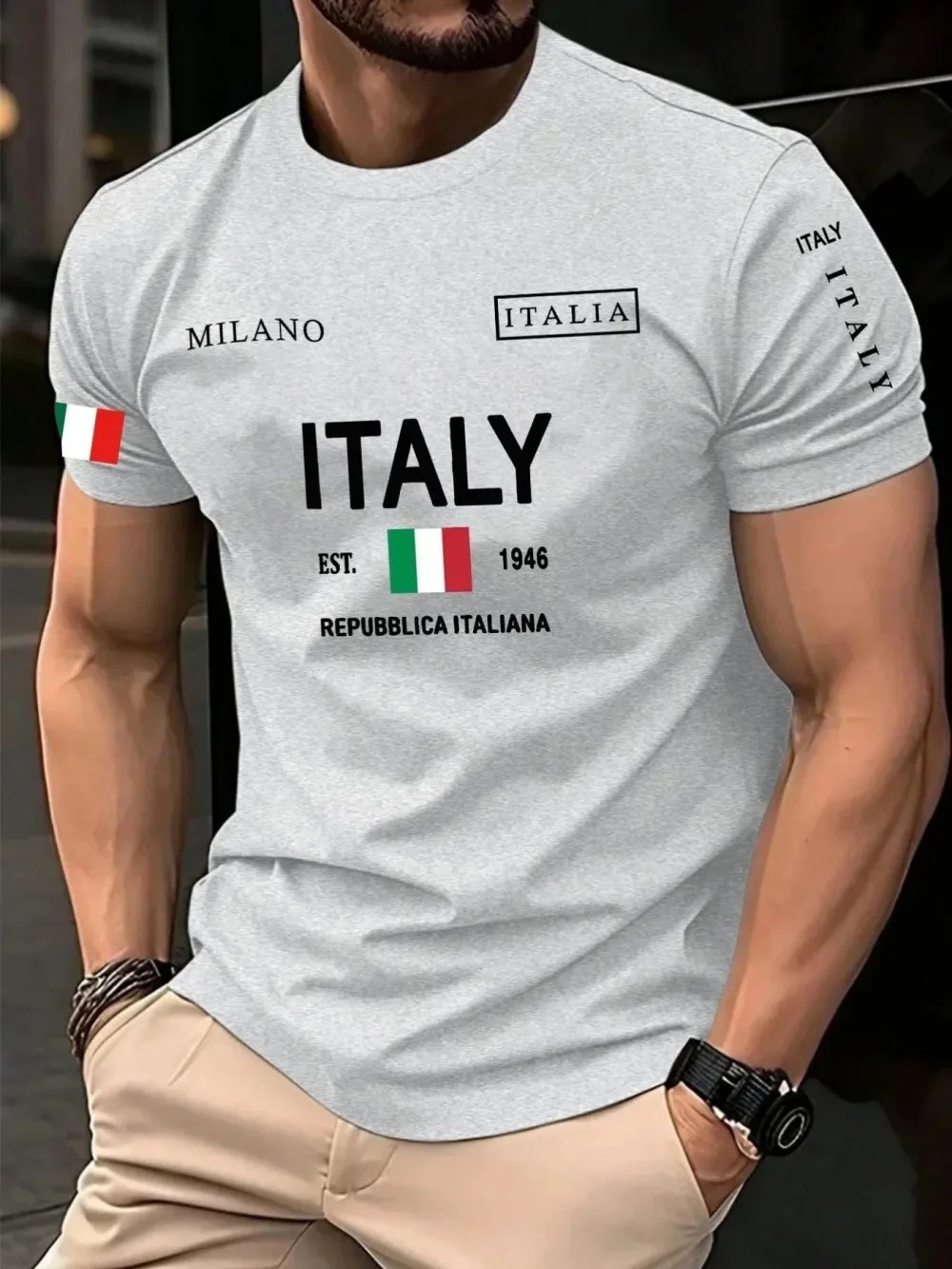 Camiseta de hombre con estampa - Street Fashion Milan reseña y precio