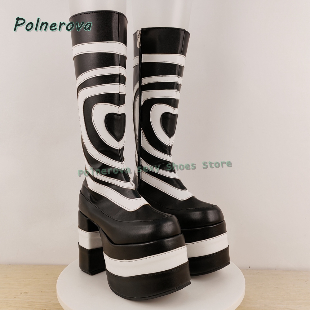 Botas de plataforma con estamp - Street Fashion Trends reseña y precio