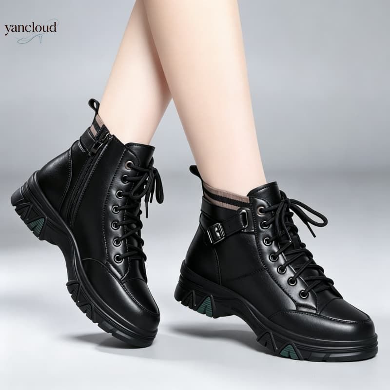Botas de Motociclista de Piel  - Street Fashion Plus Size reseña y precio