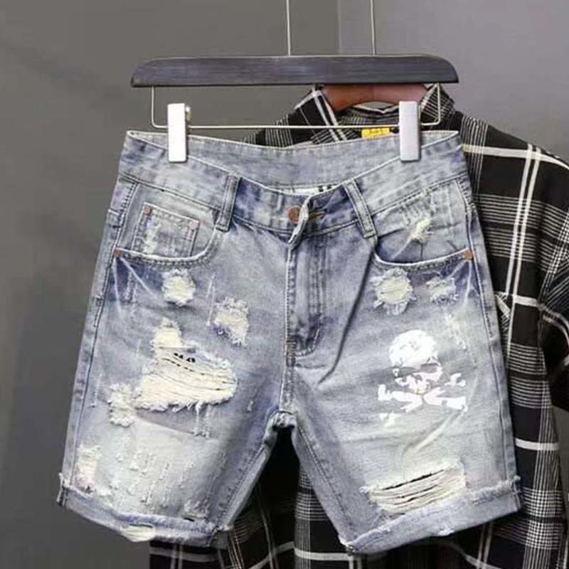 Pantalones vaqueros cortos ras - Street Fashion In Korea reseña y precio