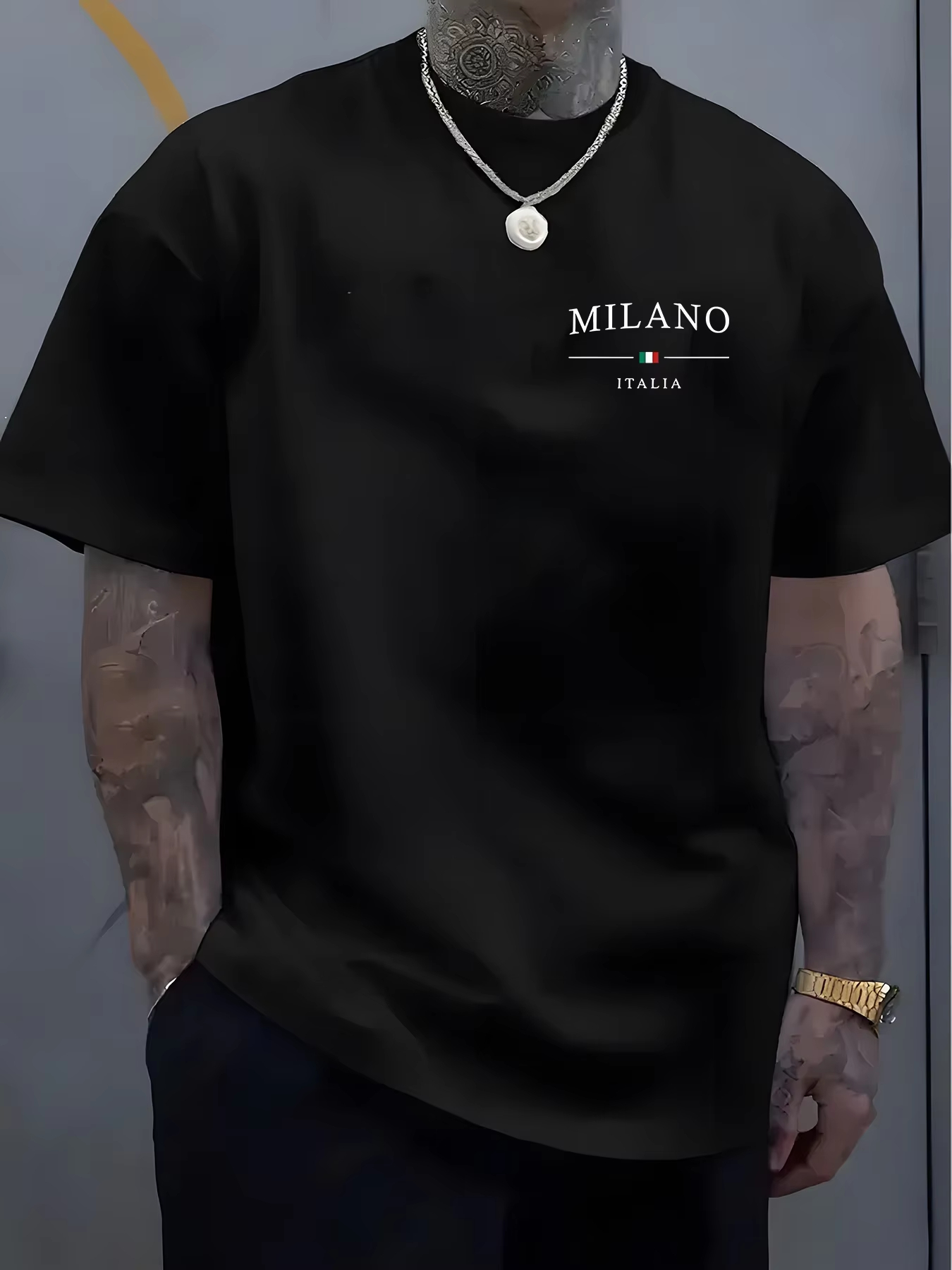 Camiseta informal de manga cor - Street Fashion Milan reseña y precio